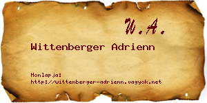 Wittenberger Adrienn névjegykártya